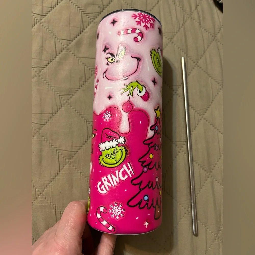 Grinch Pink Tumbler - Picture 3 of 5